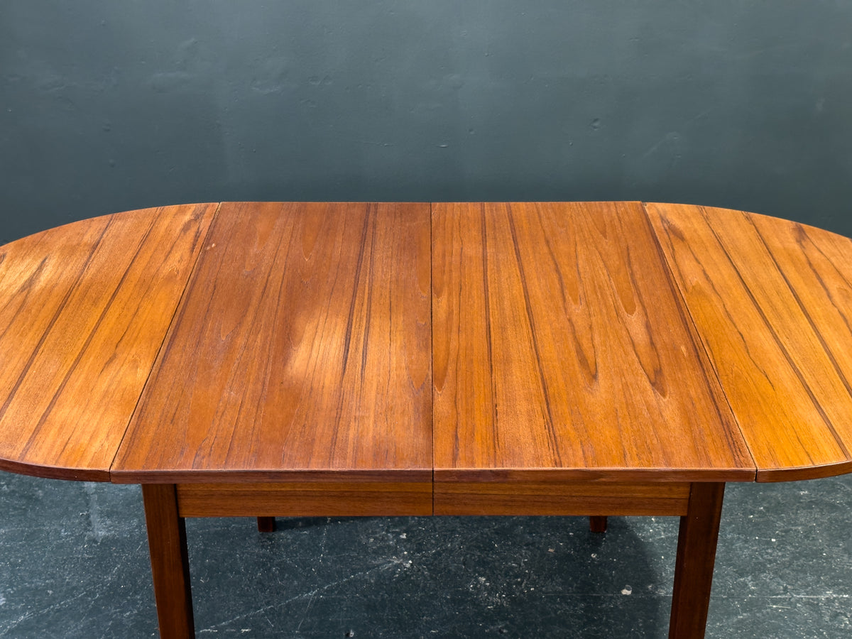 Square Teak Dining Table with 4 Extending Leaves