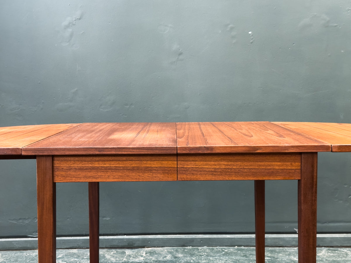 Square Teak Dining Table with 4 Extending Leaves