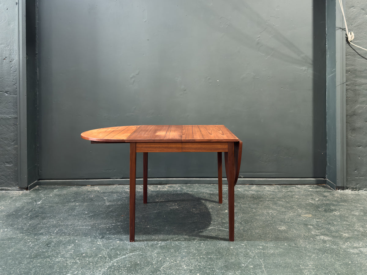 Square Teak Dining Table with 4 Extending Leaves
