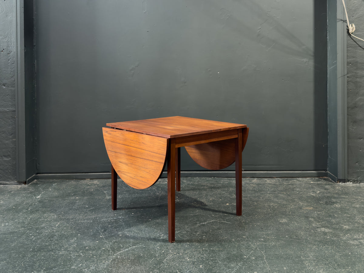 Square Teak Dining Table with 4 Extending Leaves