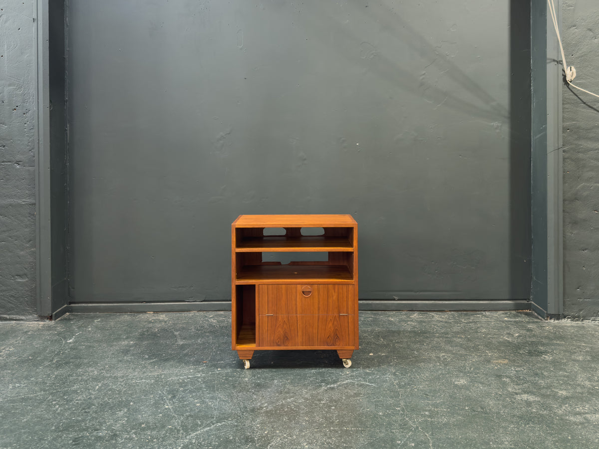 Teak Hi-Fi Unit on Wheels