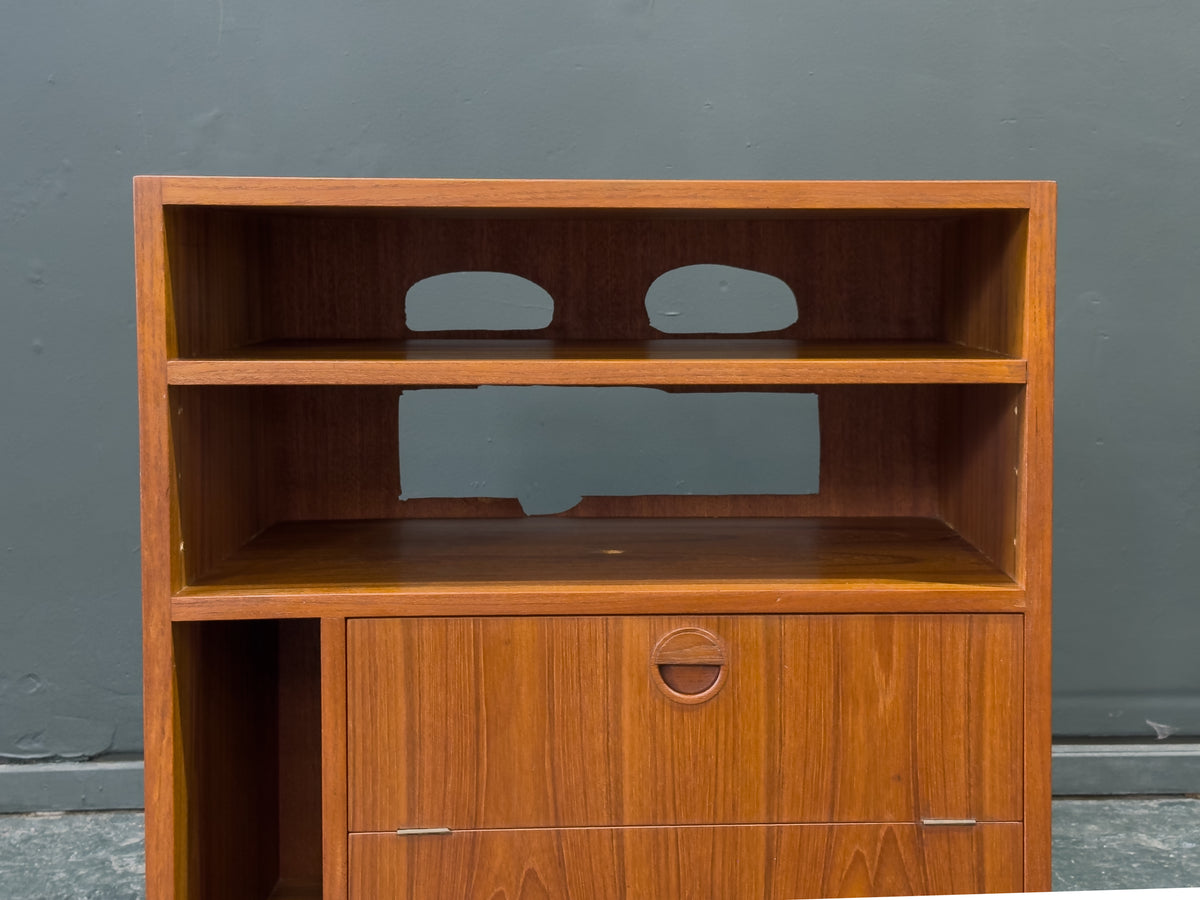 Teak Hi-Fi Unit on Wheels
