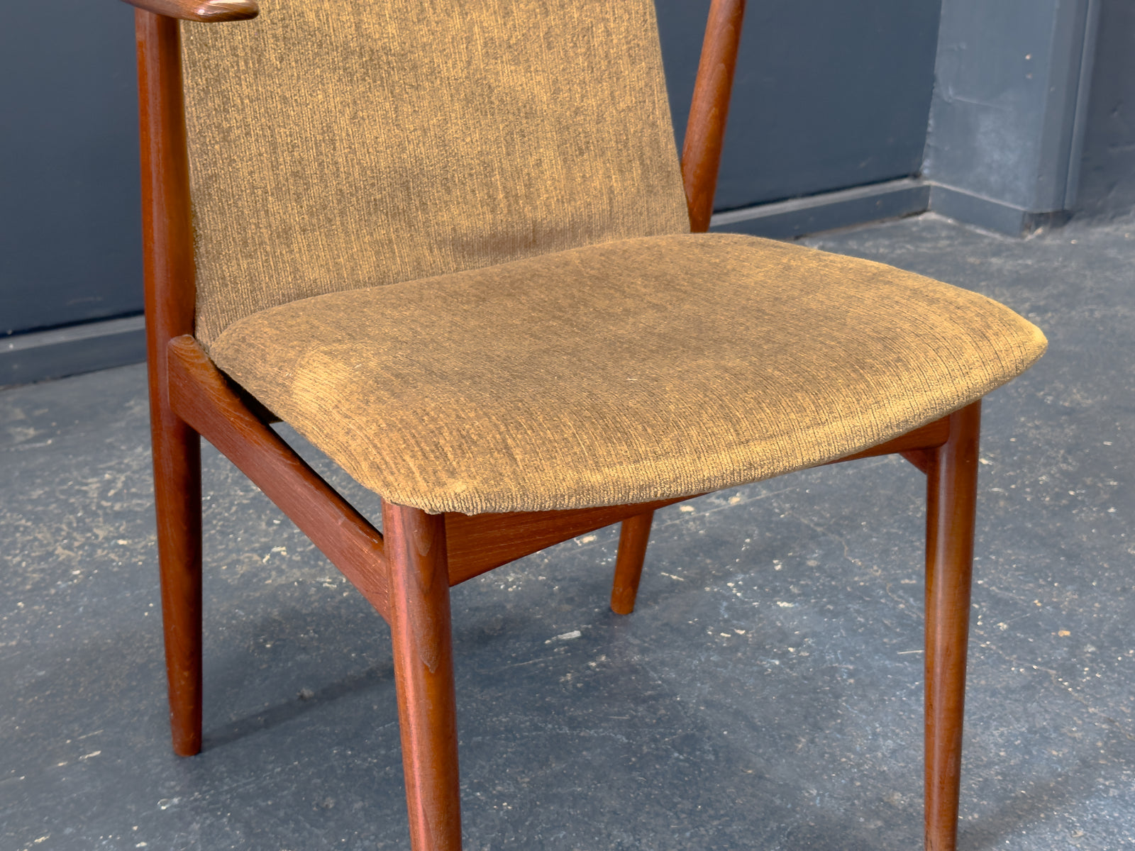 Hans Olsen Teak Upholstered Chair