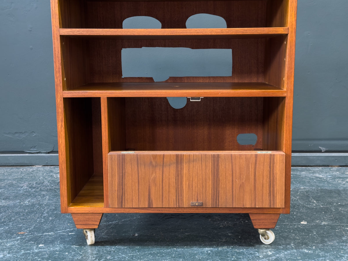Teak Hi-Fi Unit on Wheels