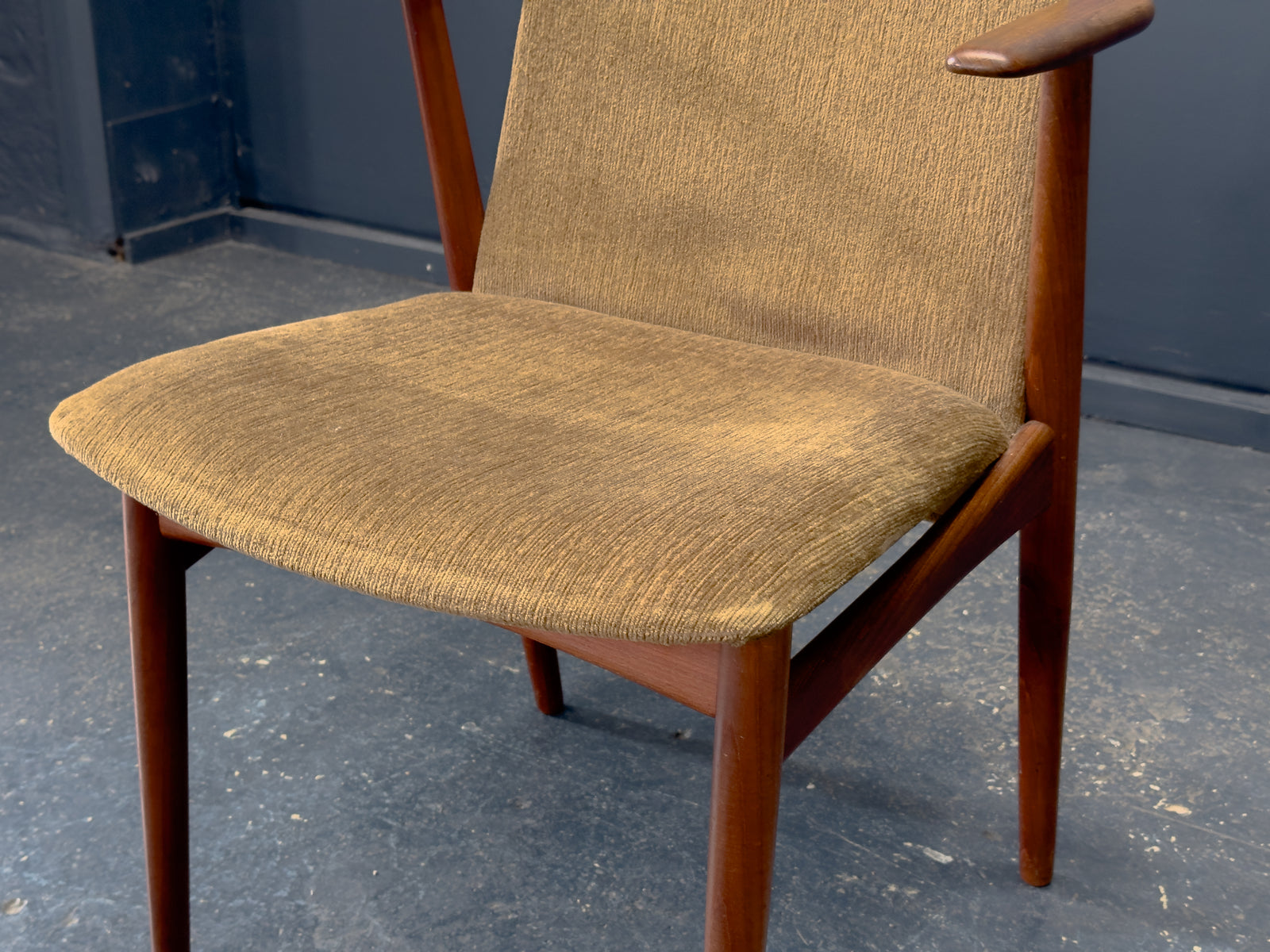 Hans Olsen Teak Upholstered Chair