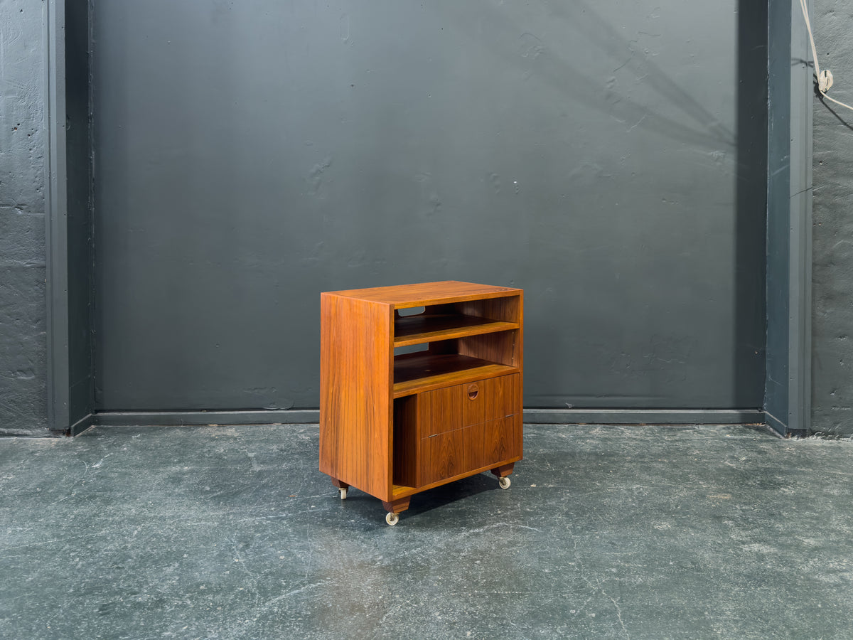 Teak Hi-Fi Unit on Wheels