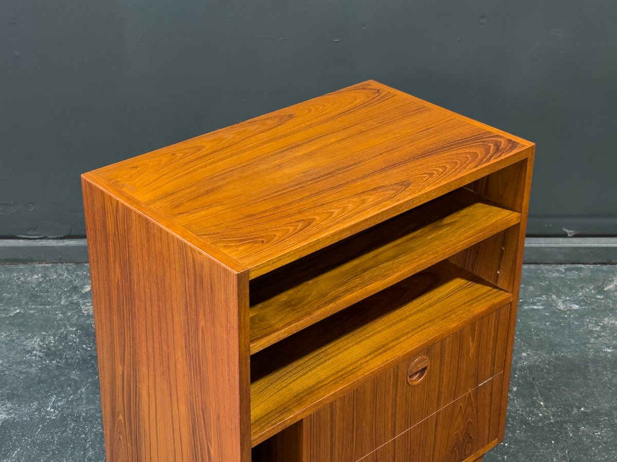 Teak Hi-Fi Unit on Wheels
