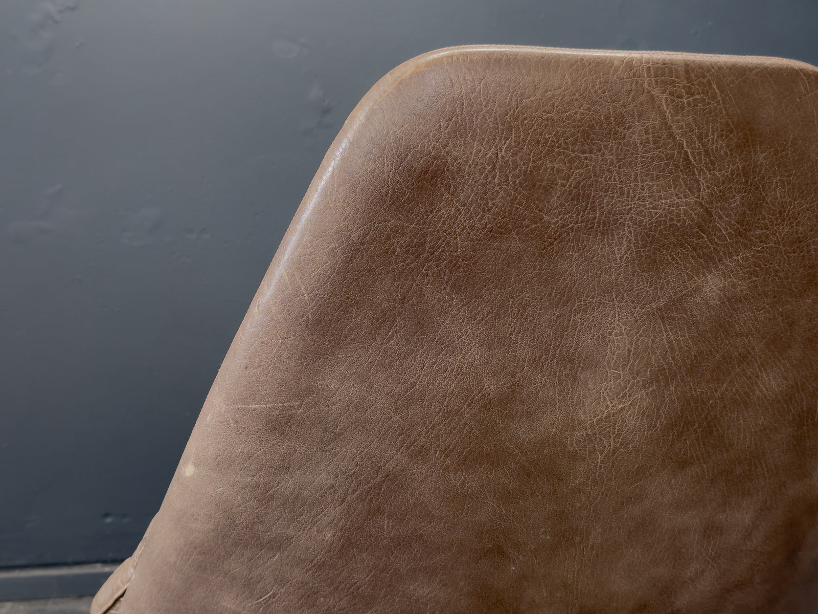Madsen and Schubell Brown Leather Swivel Chair