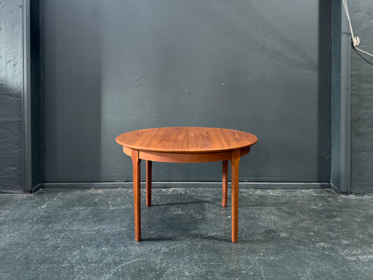 Round Extending Teak Dining Table
