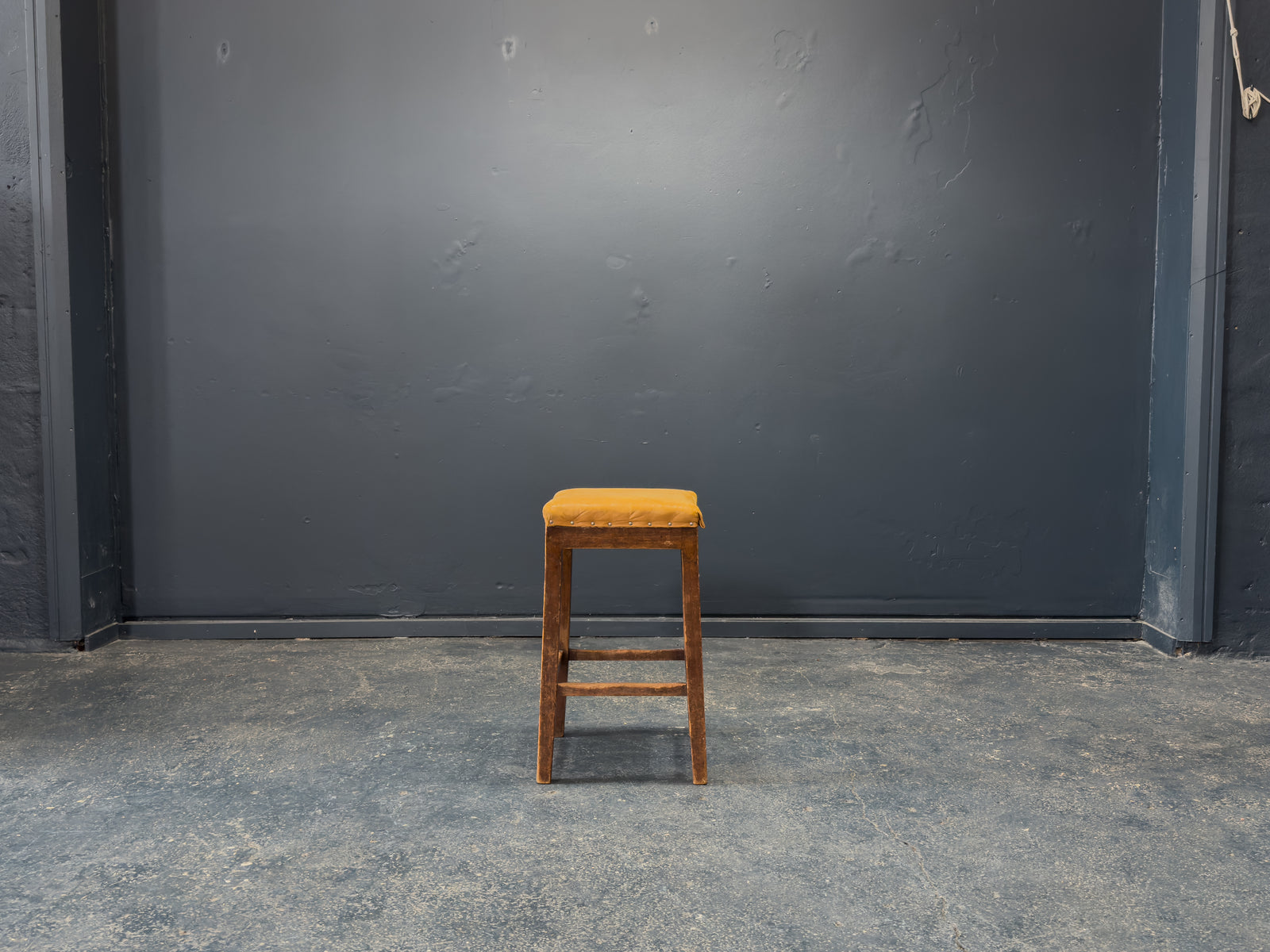 Tan Leather Stool