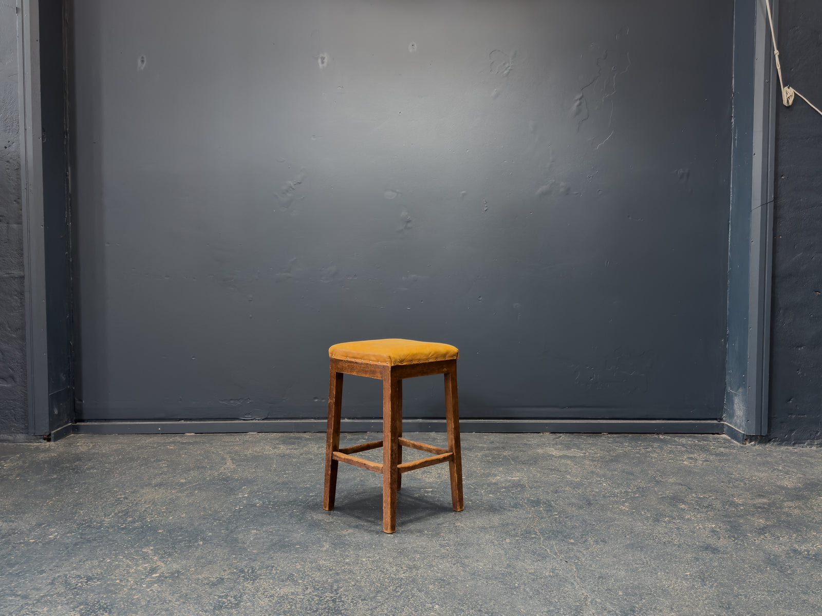 Tan Leather Stool