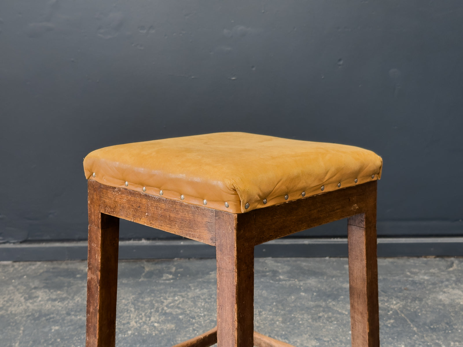 Tan Leather Stool
