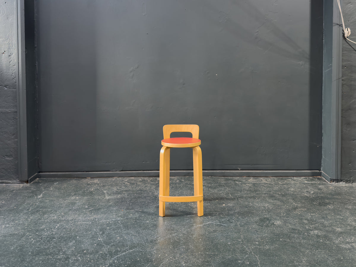 Alvar Aalto Red Bar Stool
