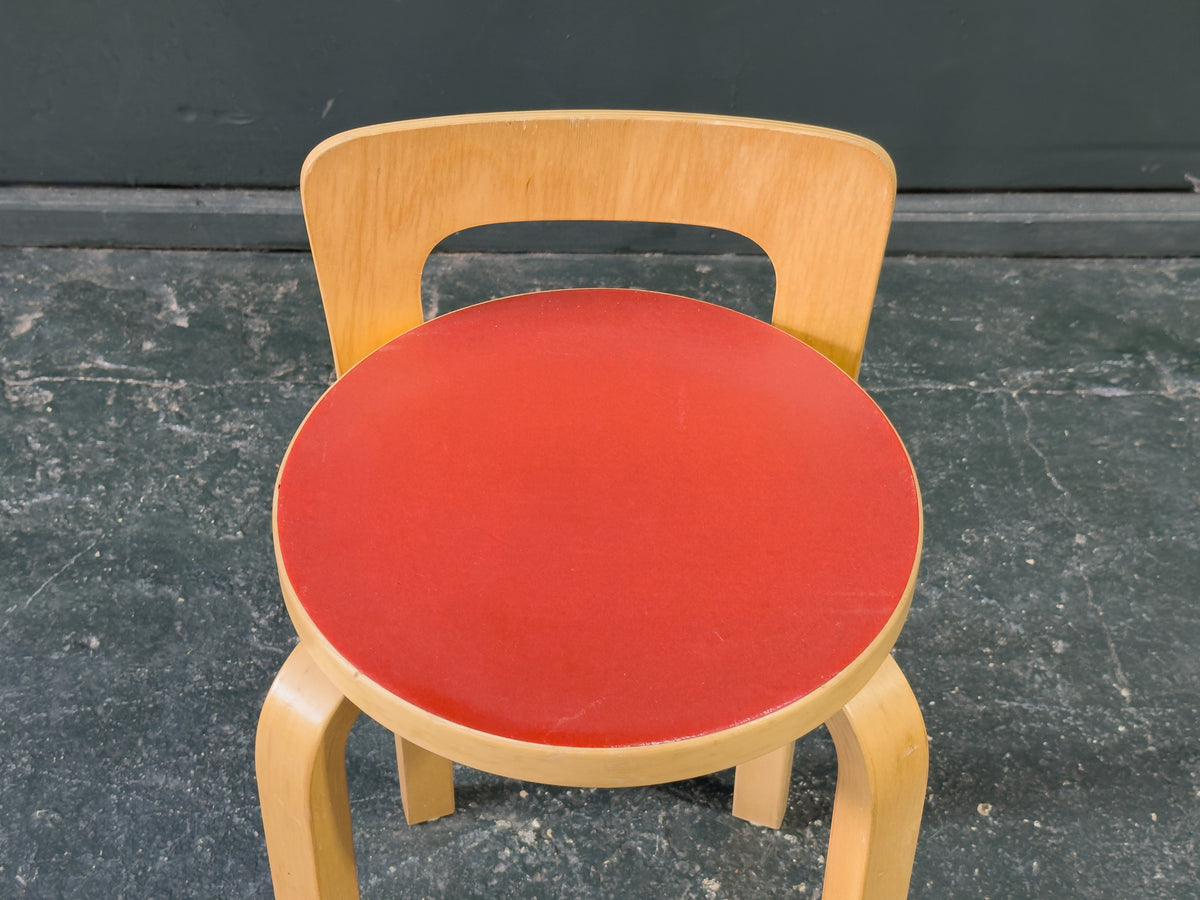 Alvar Aalto Red Bar Stool