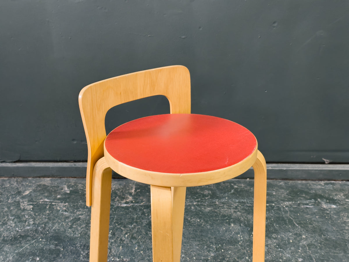 Alvar Aalto Red Bar Stool