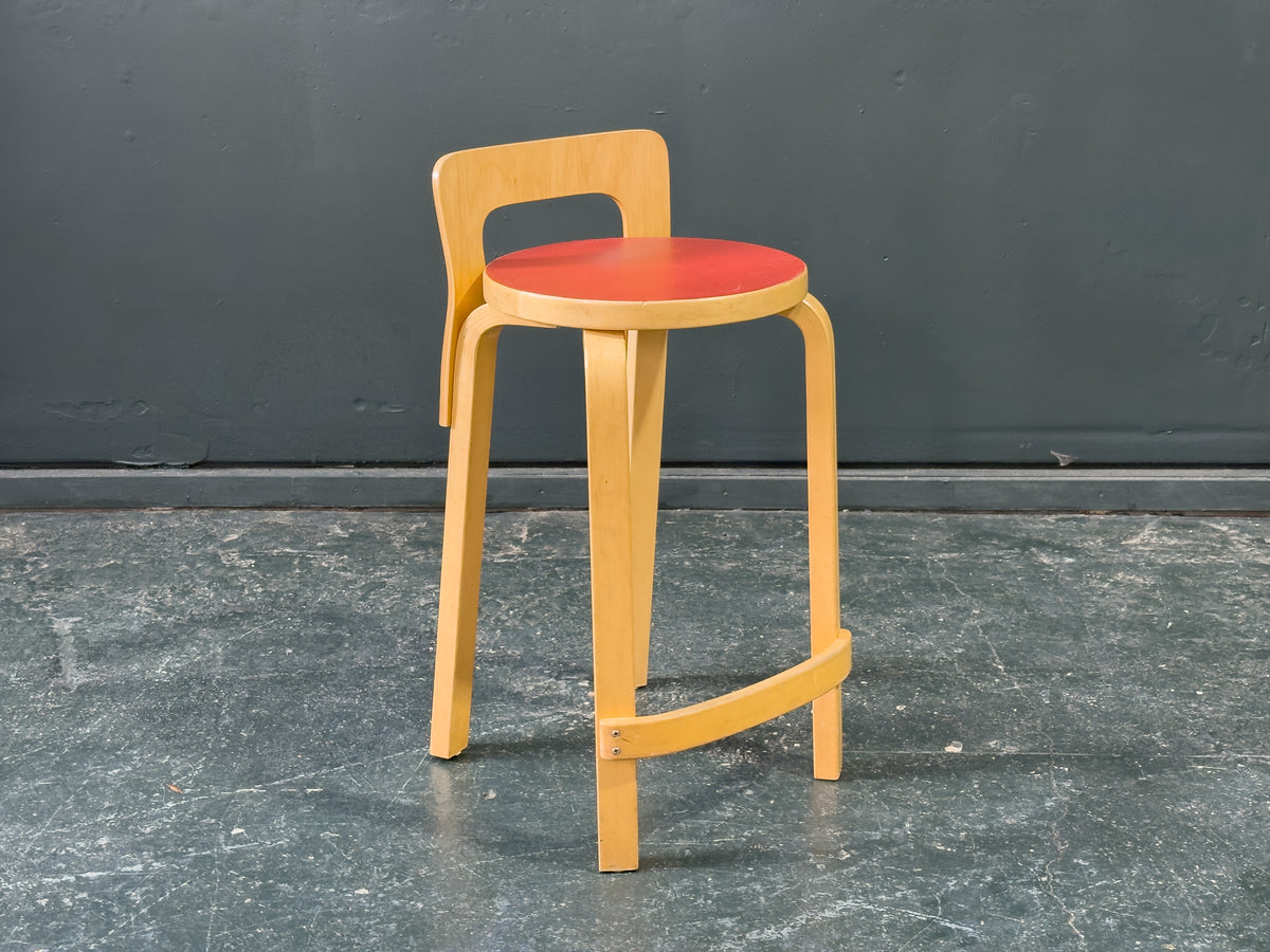 Alvar Aalto Red Bar Stool