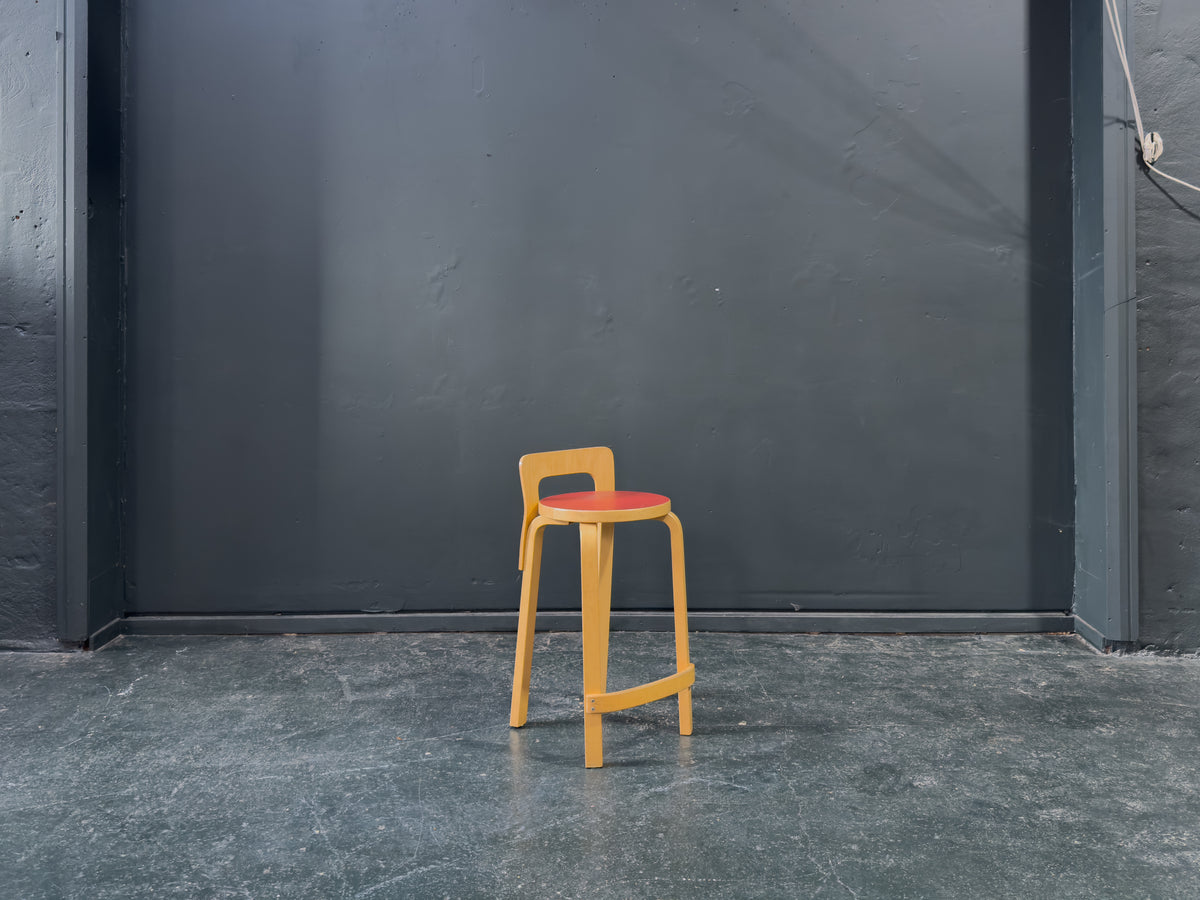 Alvar Aalto Red Bar Stool