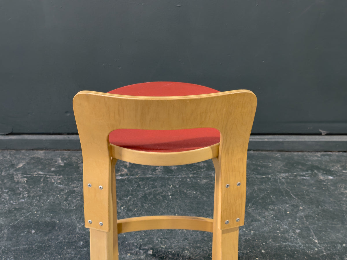 Alvar Aalto Red Bar Stool