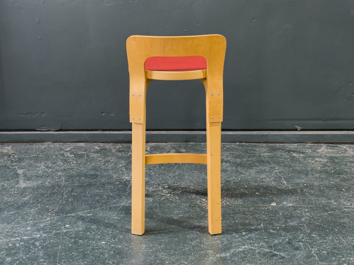 Alvar Aalto Red Bar Stool