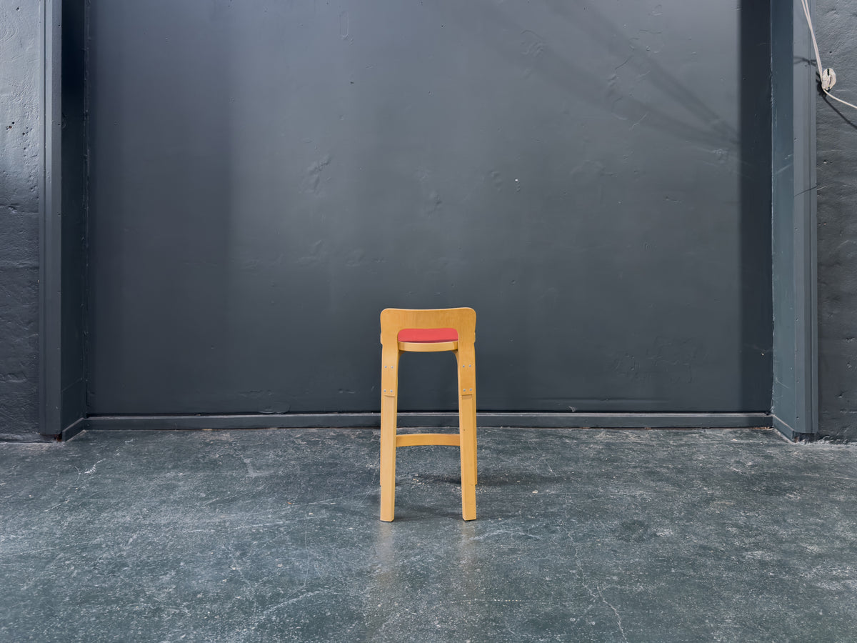 Alvar Aalto Red Bar Stool