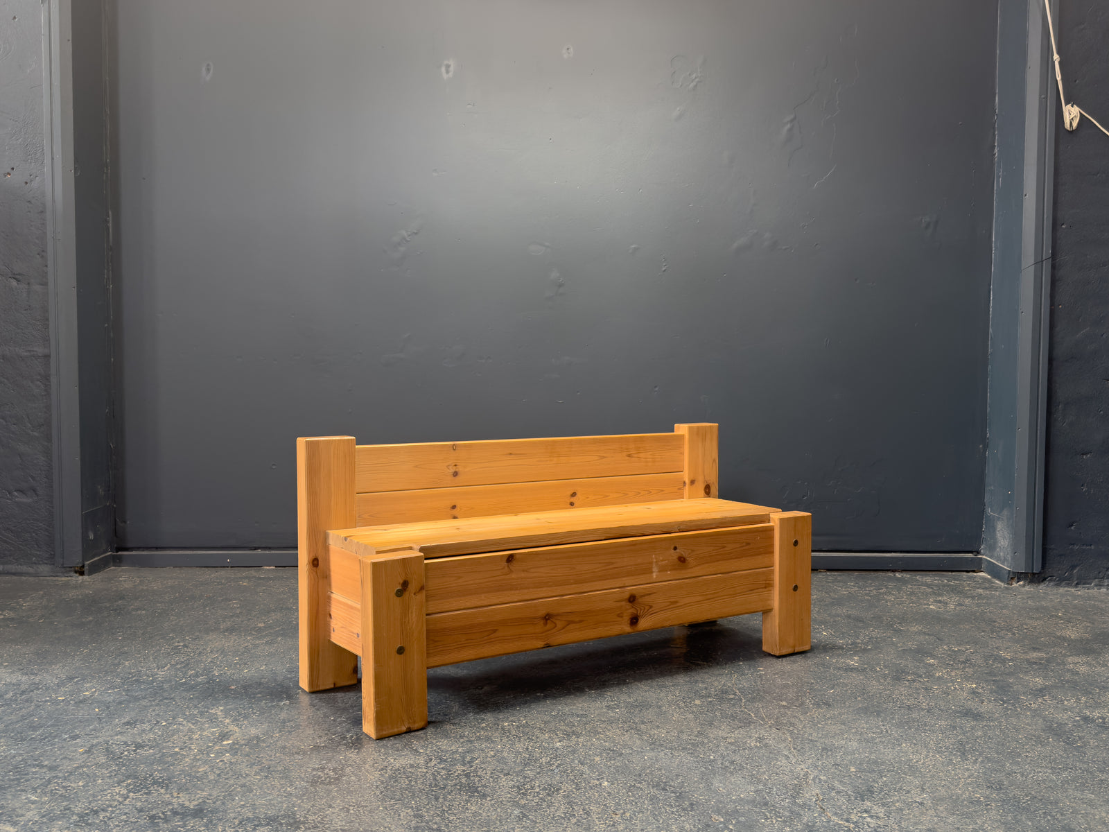 Pine Storage Bench