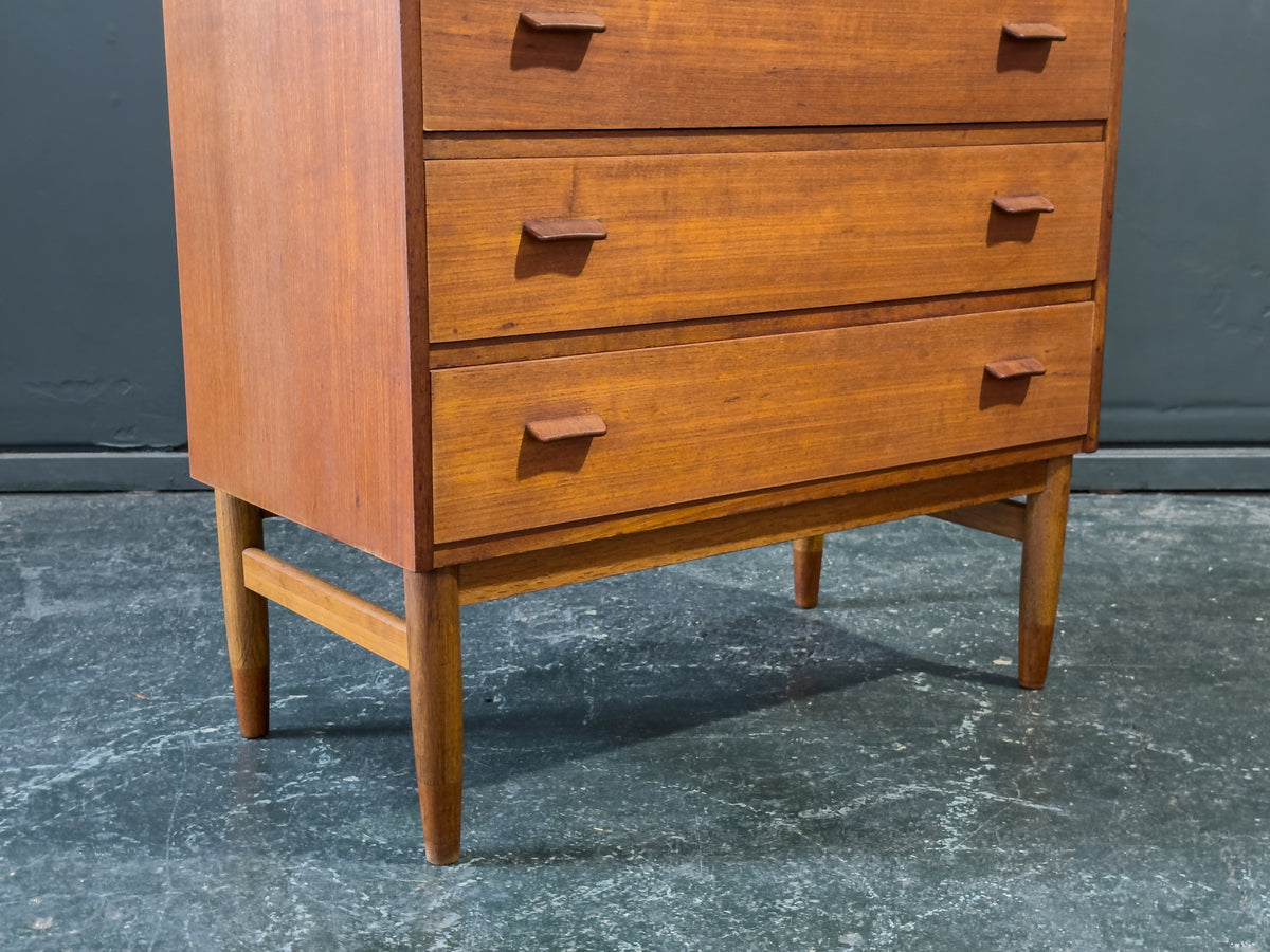 Teak Tallboy with 6 Drawers