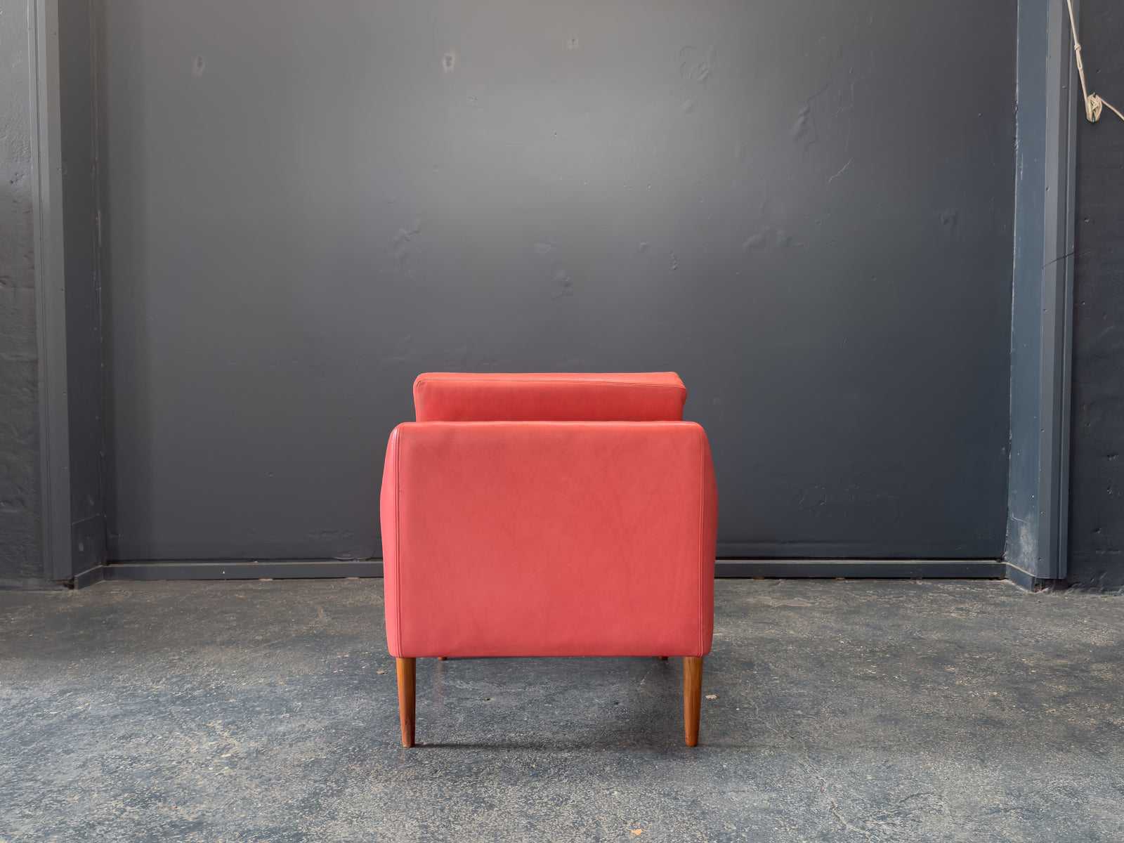 Hans Olsen Red Leather Armchair