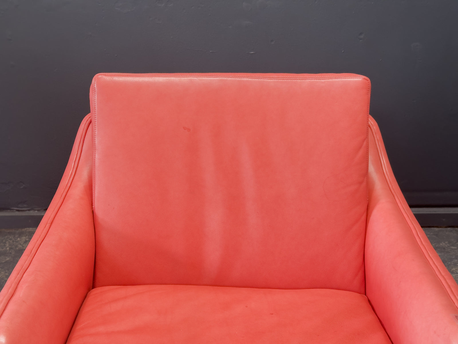 Hans Olsen Red Leather Armchair