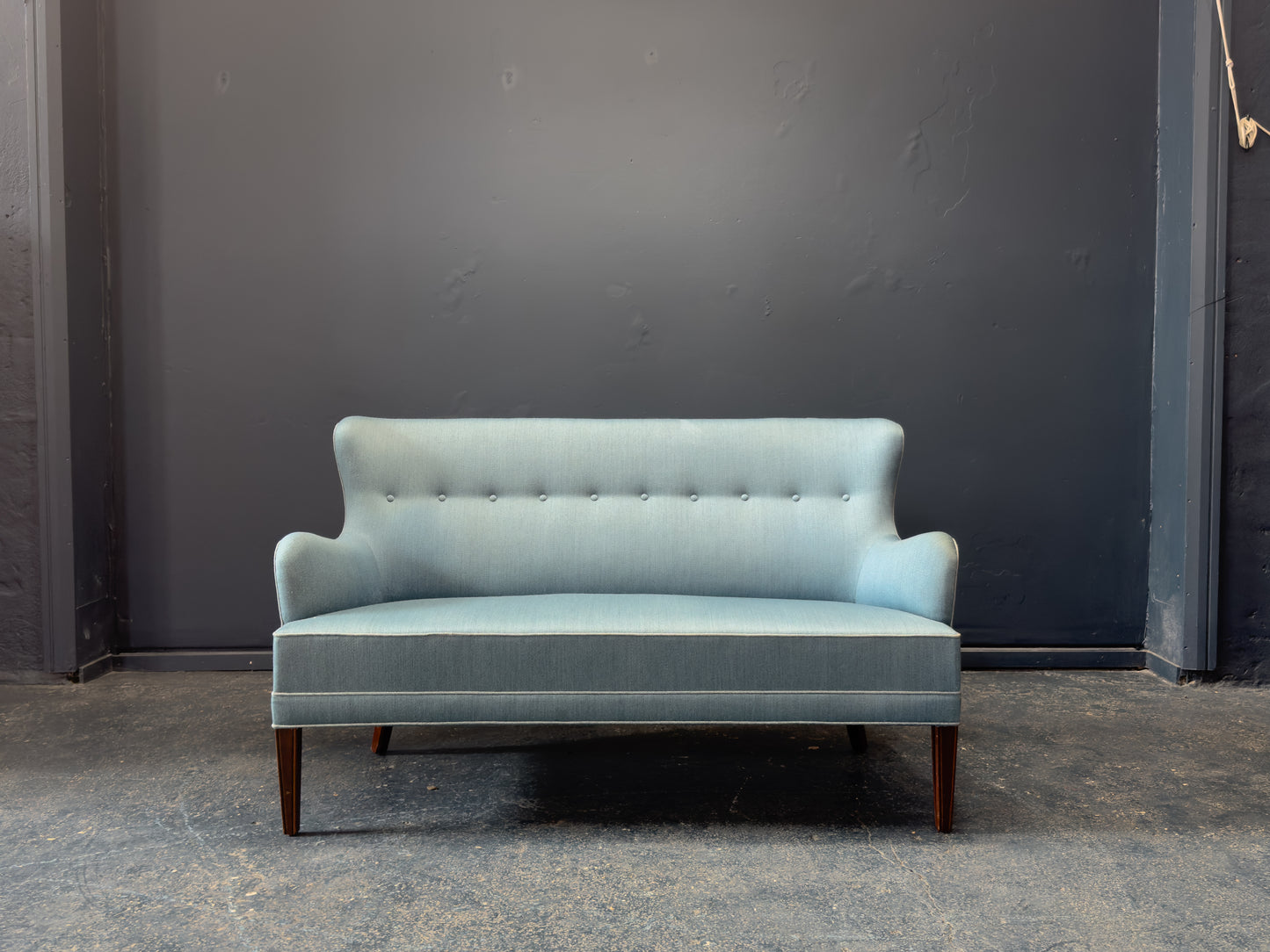 Frits Henningsen Blue Upholstered Sofa