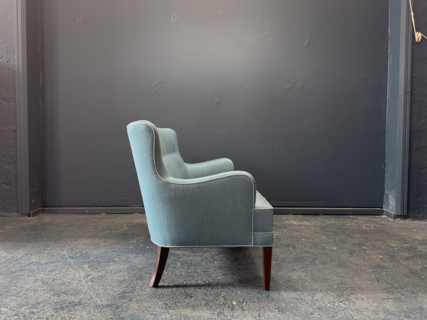 Frits Henningsen Blue Upholstered Sofa