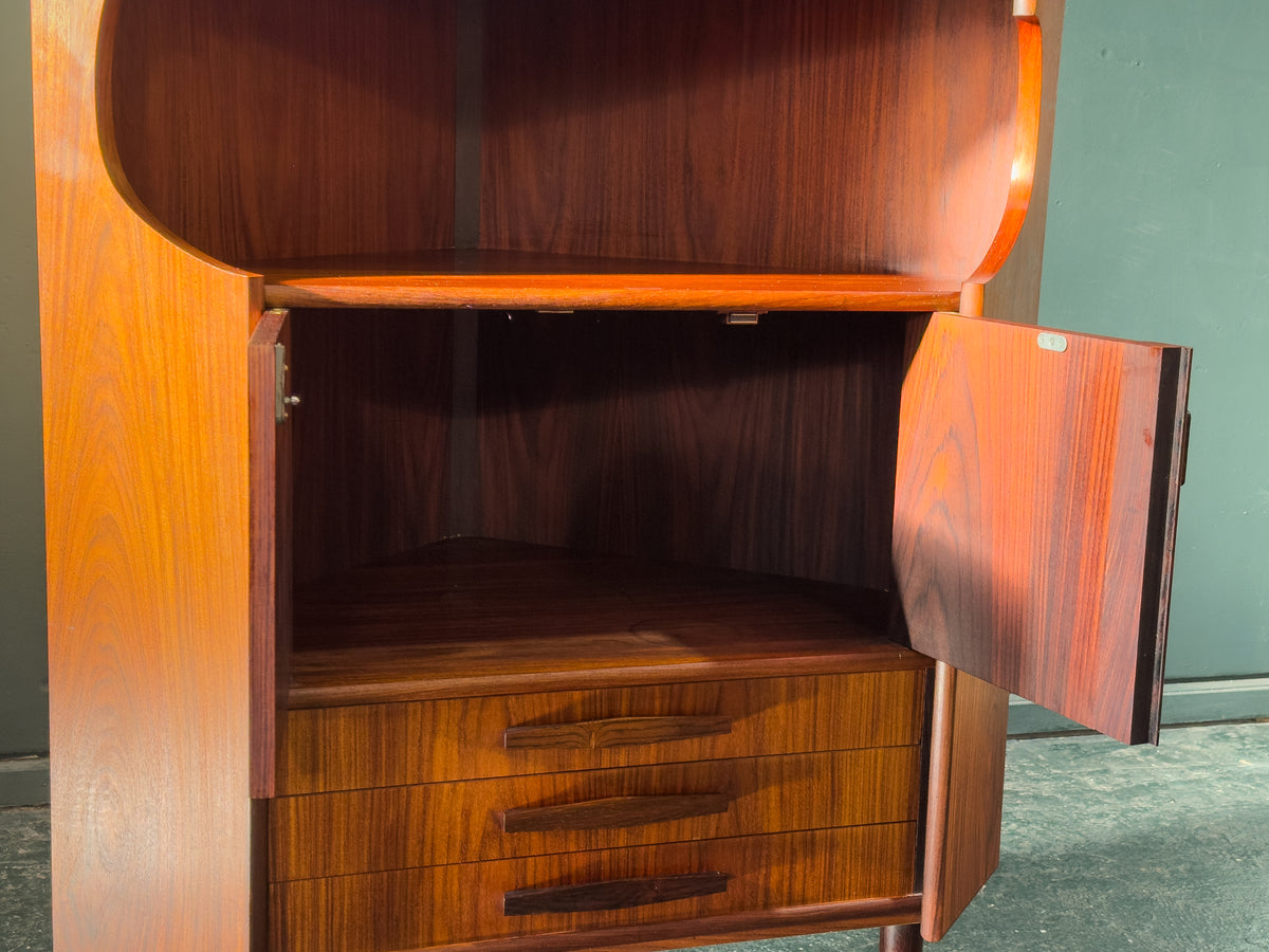 Rosewood Corner Cabinet Unit by Oman Junn Møbelfabrik