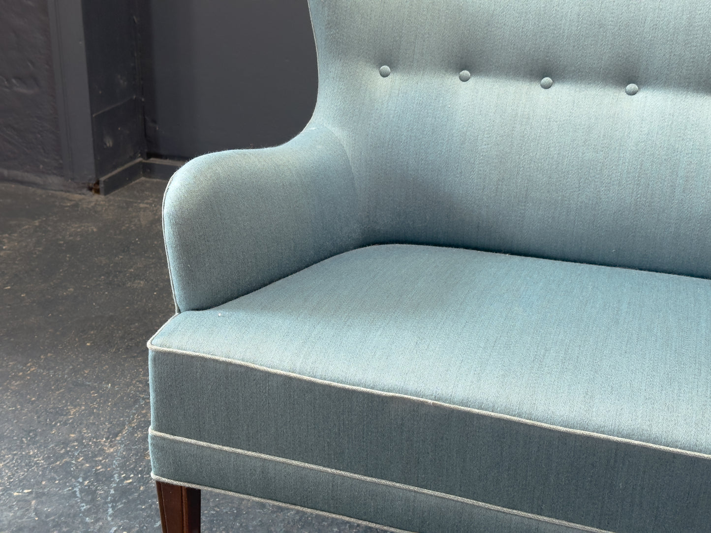 Frits Henningsen Blue Upholstered Sofa