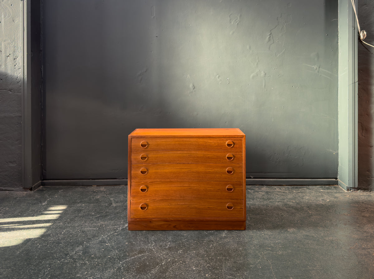 Teak Chest of Drawers with Round Handles