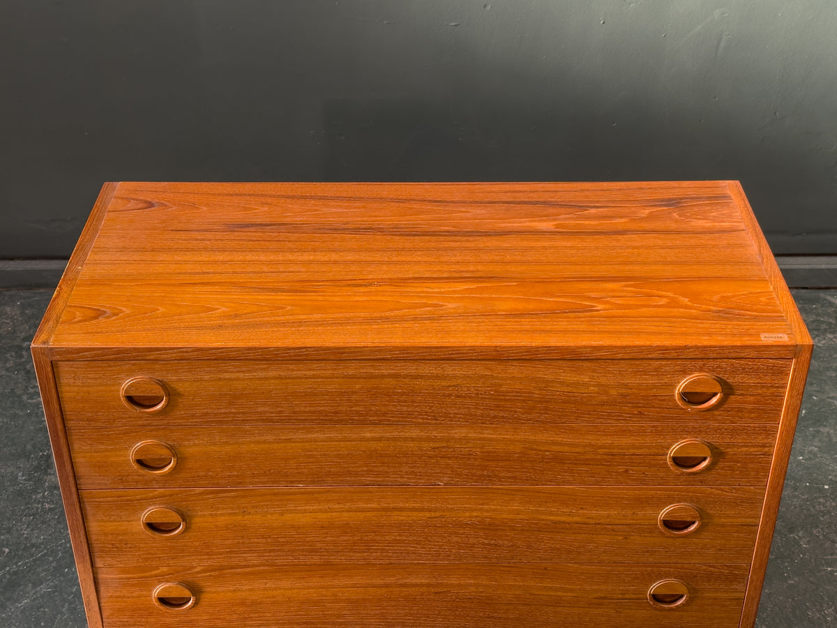 Teak Chest of Drawers with Round Handles