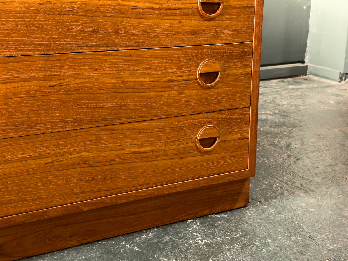 Teak Chest of Drawers with Round Handles