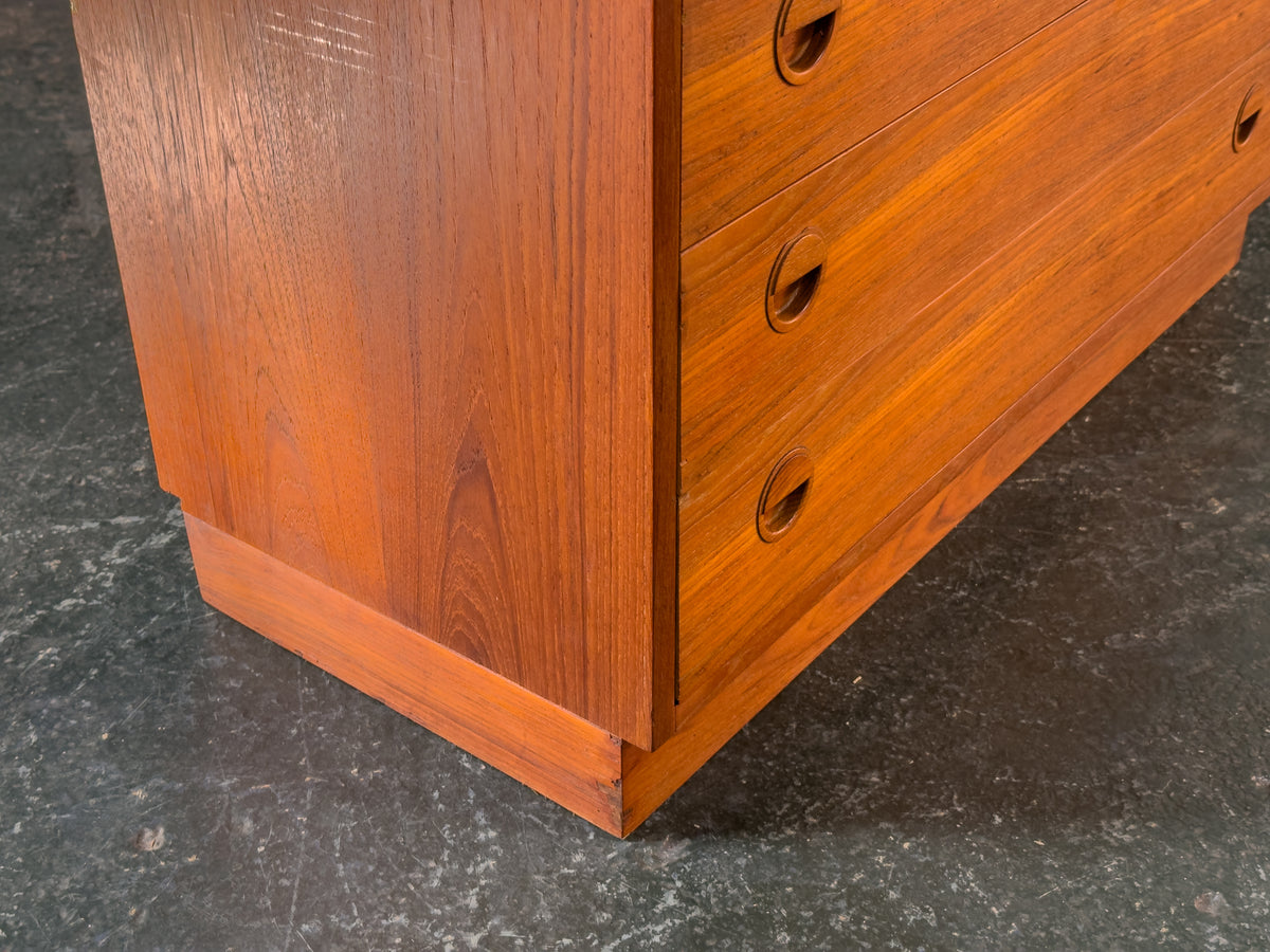 Teak Chest of Drawers with Round Handles