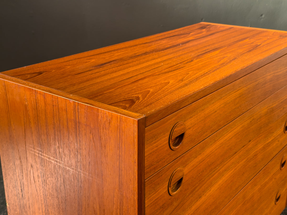 Teak Chest of Drawers with Round Handles