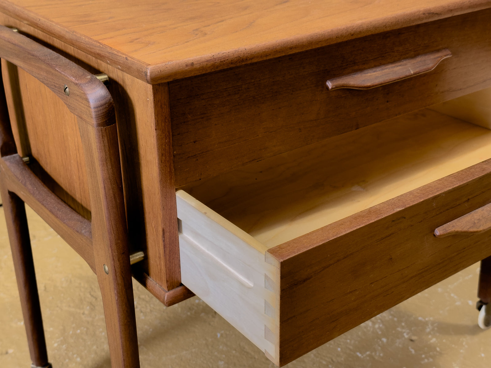 Teak Trolley with Drawers