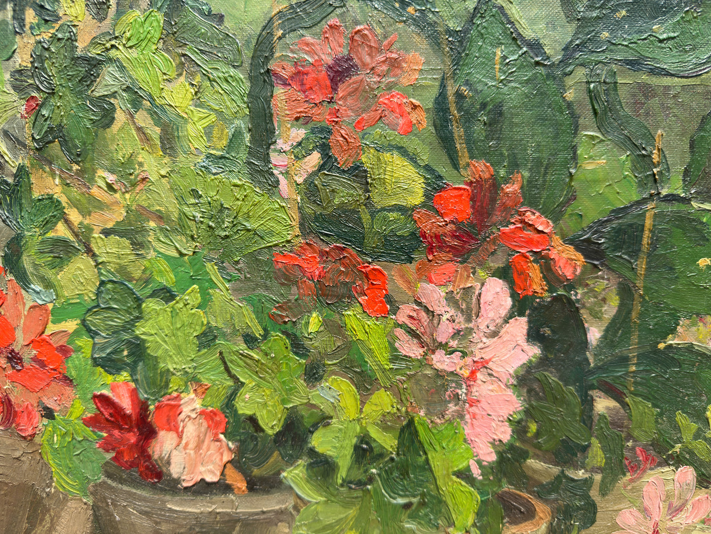 Painting of Plants on a Window Sill