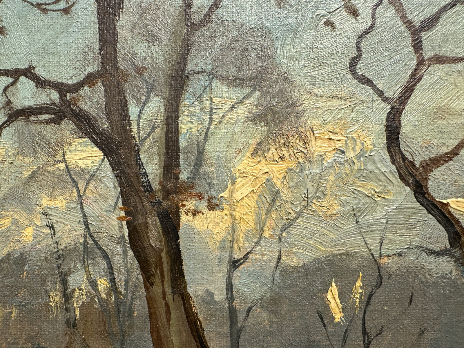 Winter Landscape Painting by Alfred Greger-Rasmussen