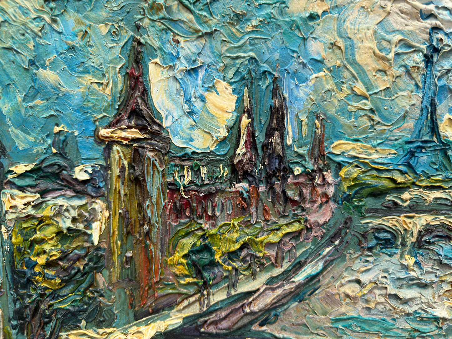 Textured Painting of Paris