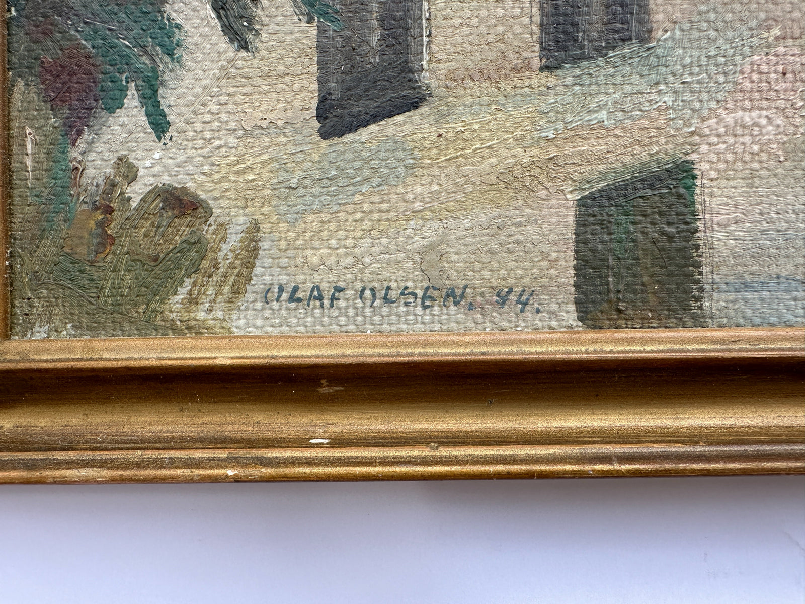 Painting of Houses Leading to the Sea