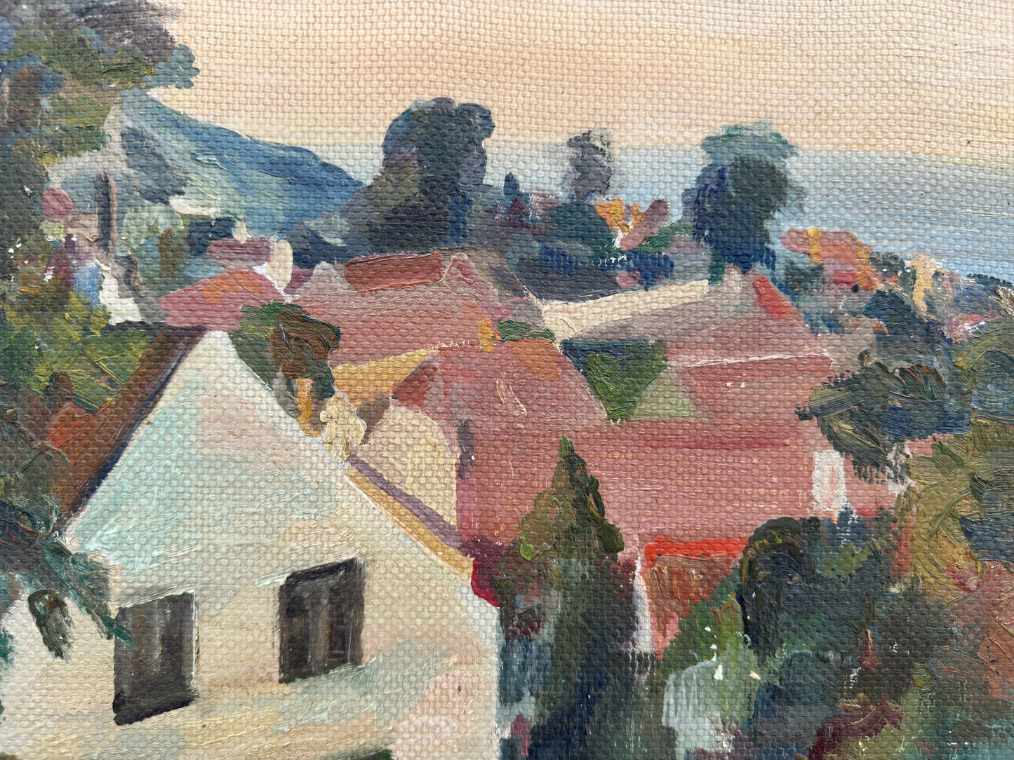 Painting of Houses Leading to the Sea