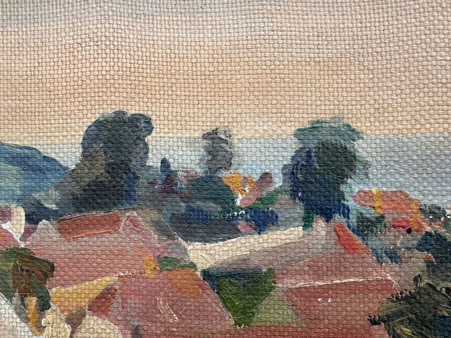 Painting of Houses Leading to the Sea