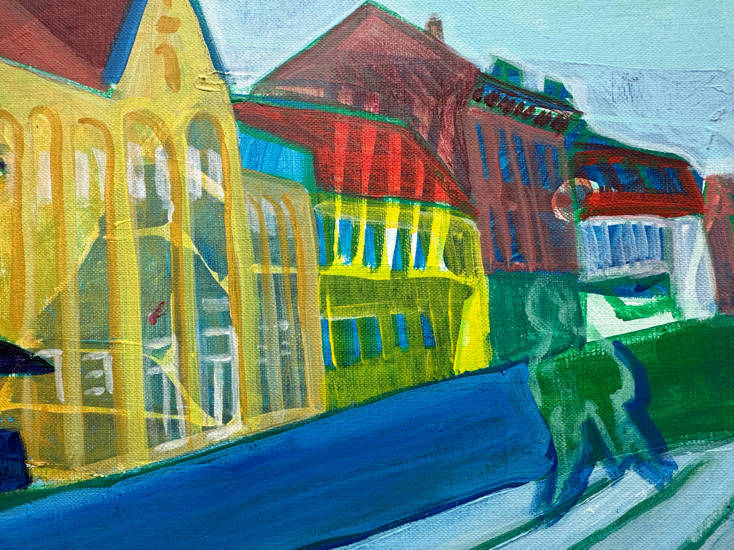 Painting of a Vibrant Street Scene