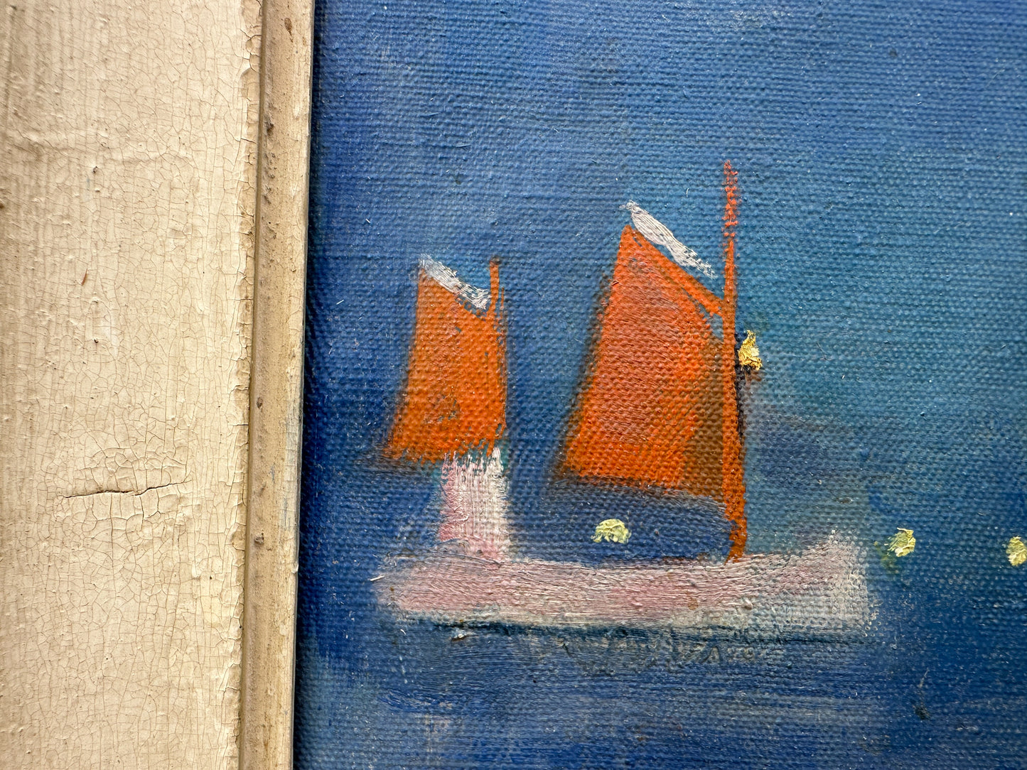 Painting of a Sail Boat at Dusk