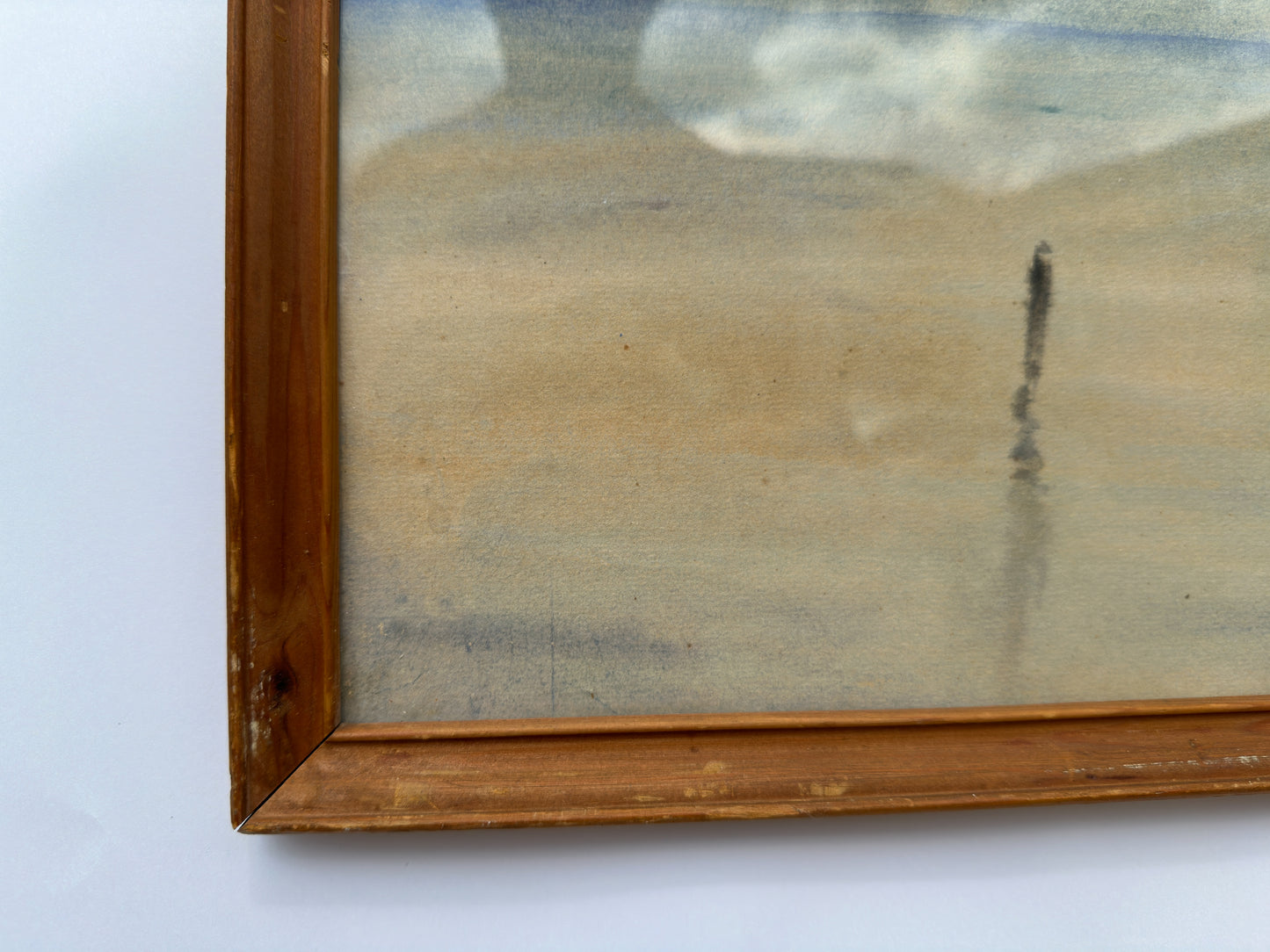 Watercolour Painting of a Ship on the Sea