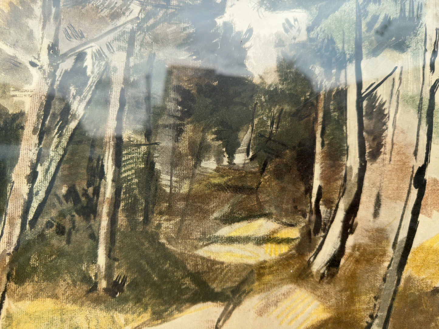 Watercolour Print of a Woodland Path