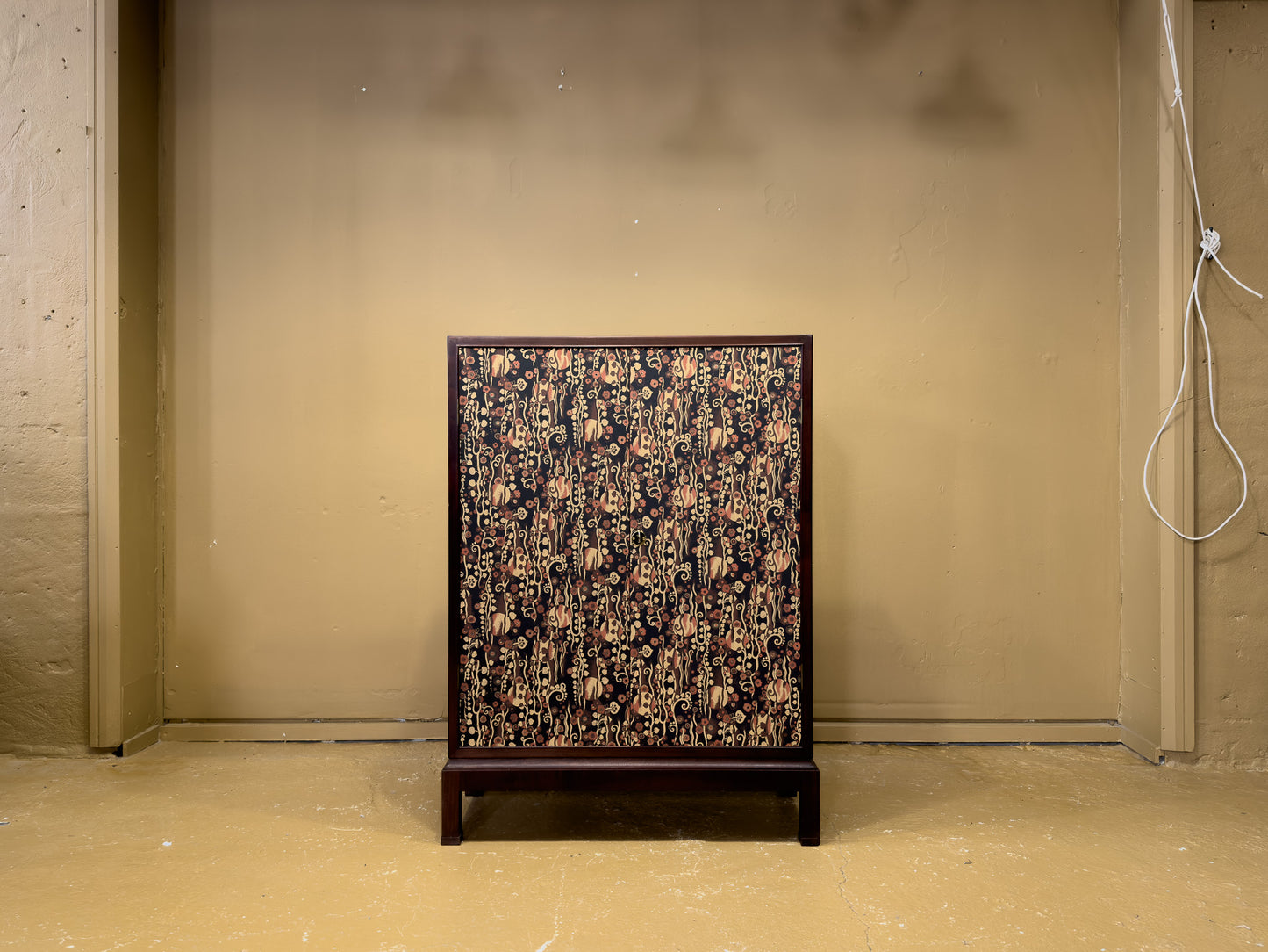 Cabinet with Wallpaper Accents