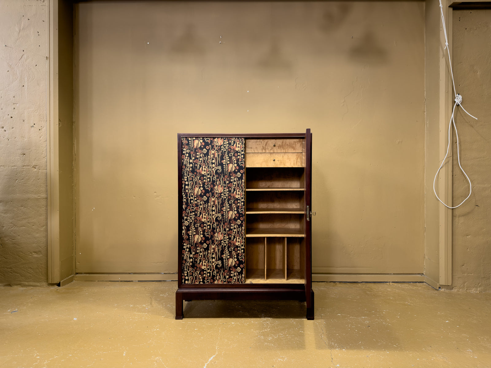 Cabinet with Wallpaper Accents